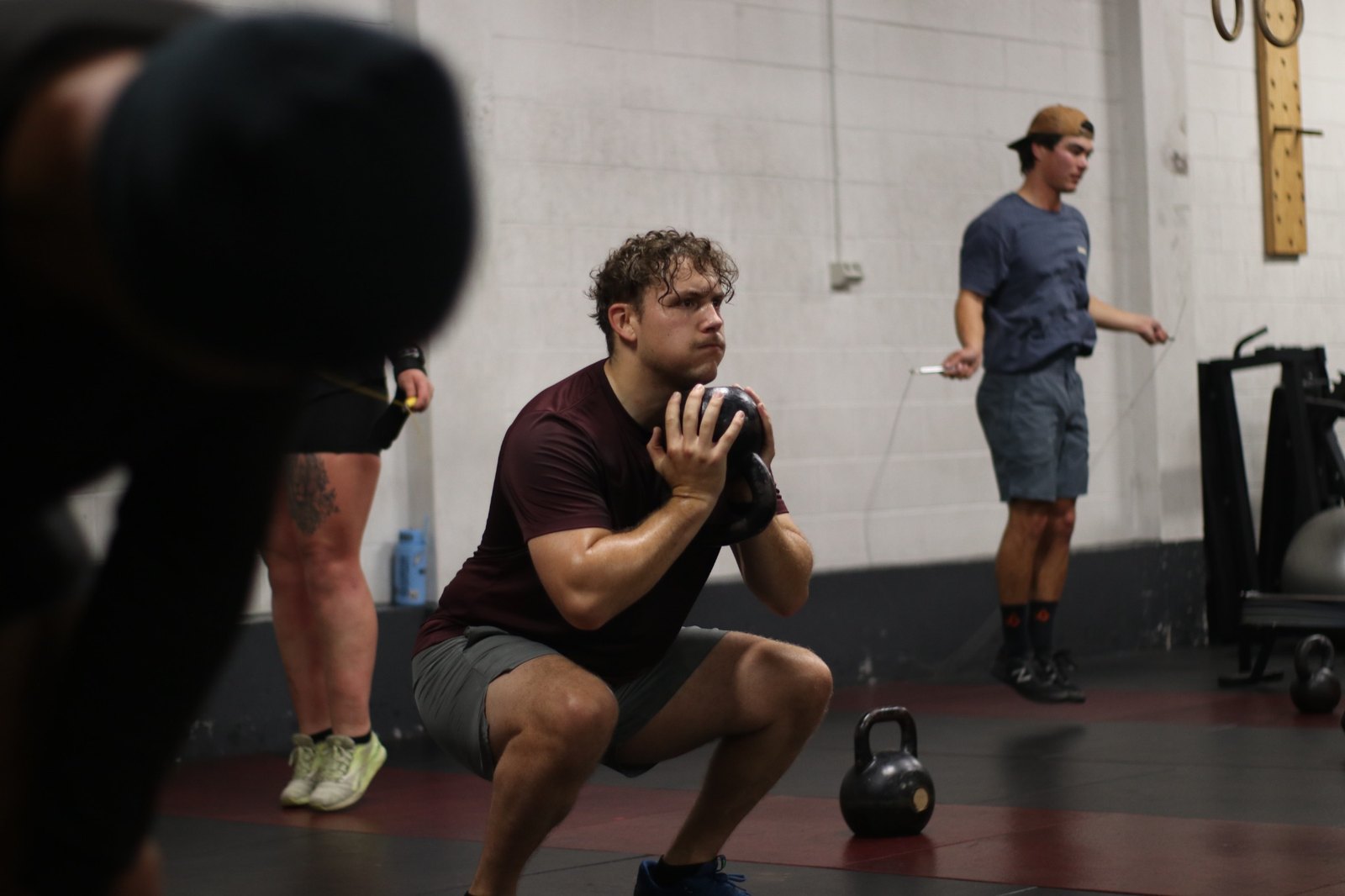 Eaden Project athlete training with kettlebell